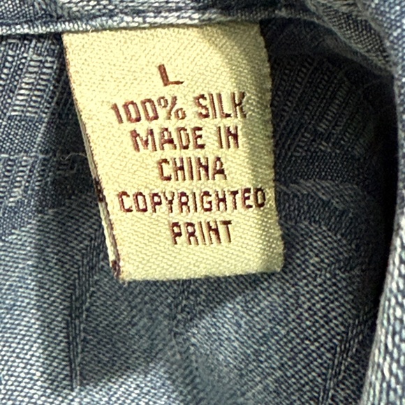 Tommy Bahama Bali Border Silk Shirt Men’s L Tropical Hawaiian Aloha Resort Pool - Picture 5 of 6